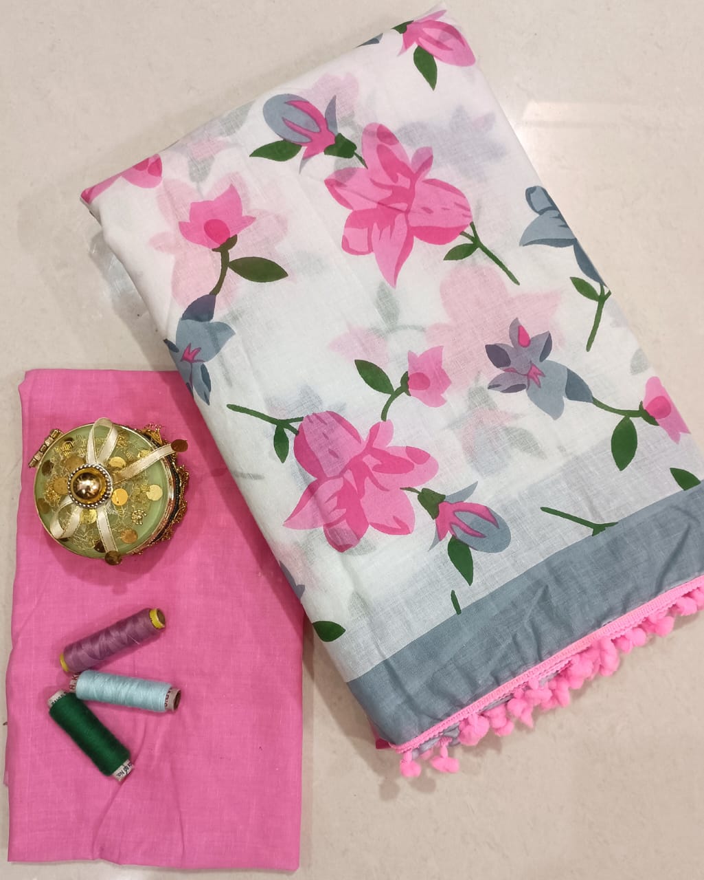 Cotton Mul-mul Saree