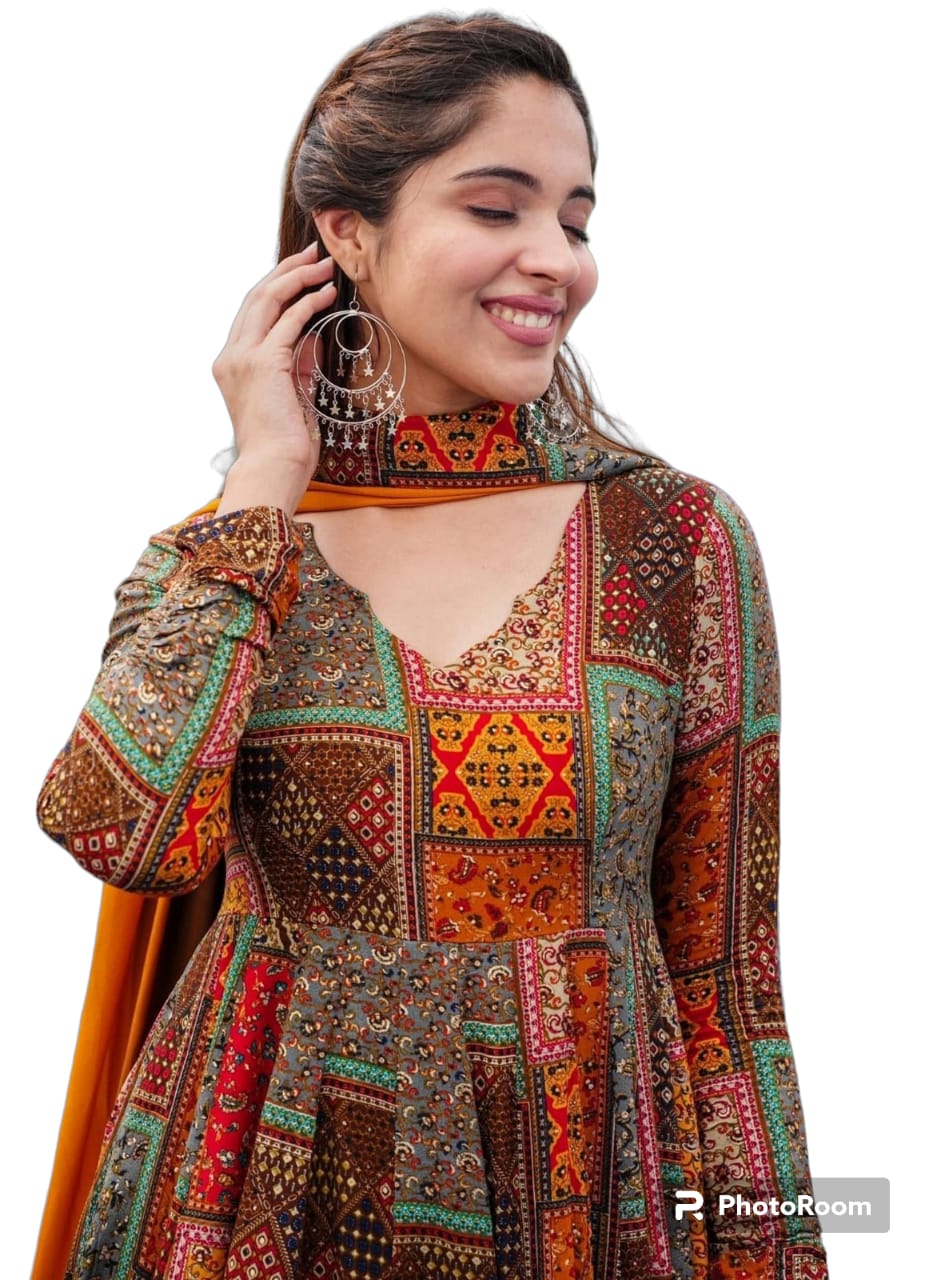 DSUITA5 - DHRUVA HEAVY FANCY GOWN WITH DUPPATTA
