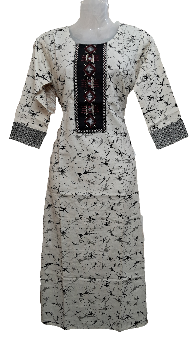 CKUR2- NECKWOK KURTI