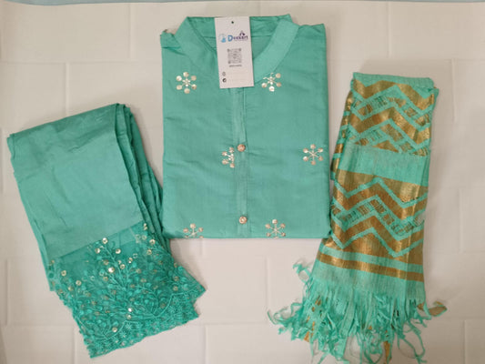 CHST8- Chanderi cotton suit