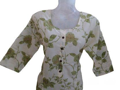 GREEN FLORAL Kurti