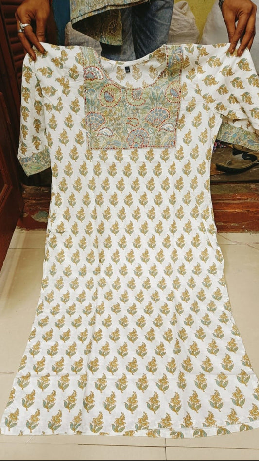 KUR7- Patchwork kurti
