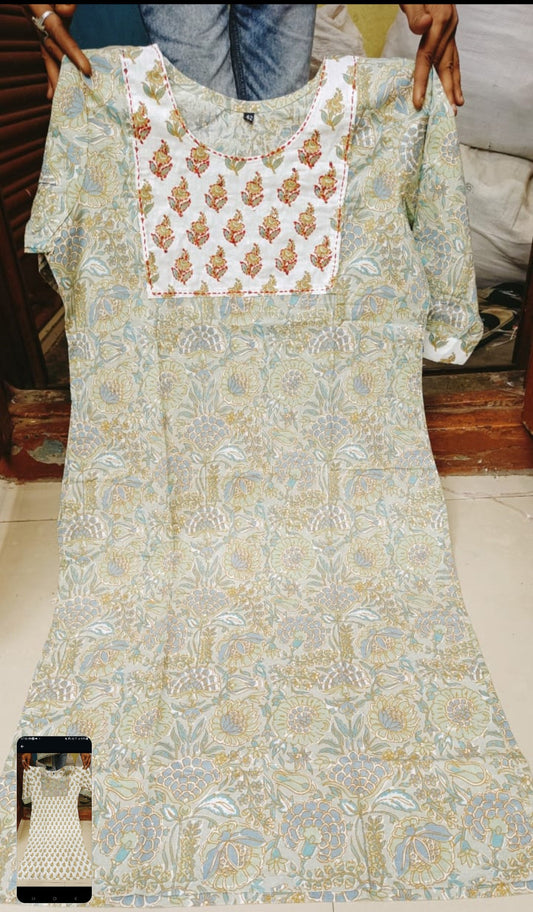 KUR8- Patchwork Kurti