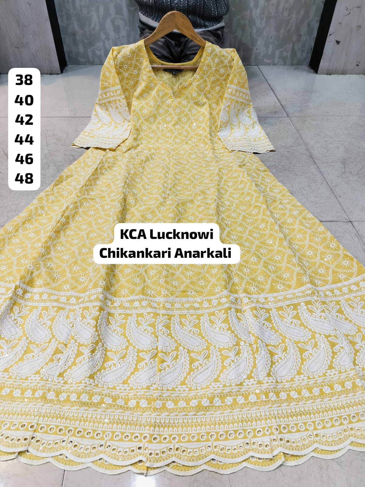 Chikankari anarkali Gown