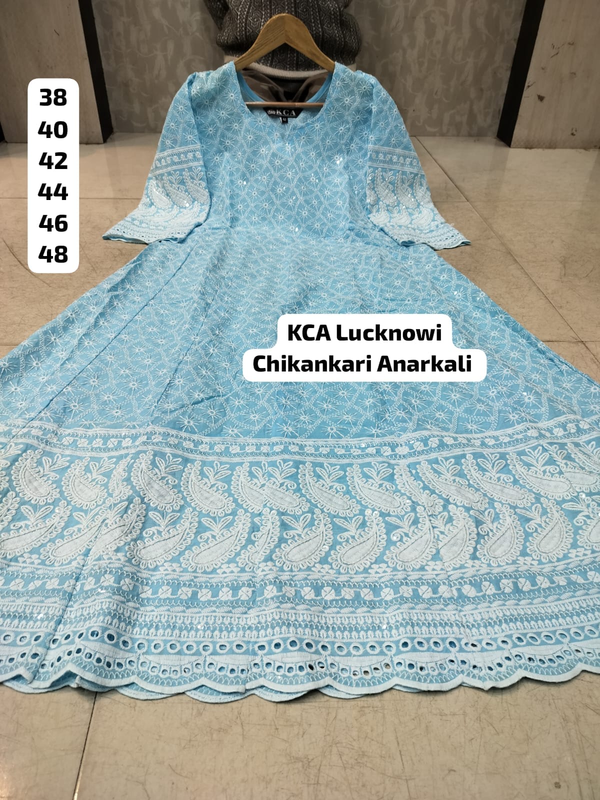 Chikankari anarkali Gown
