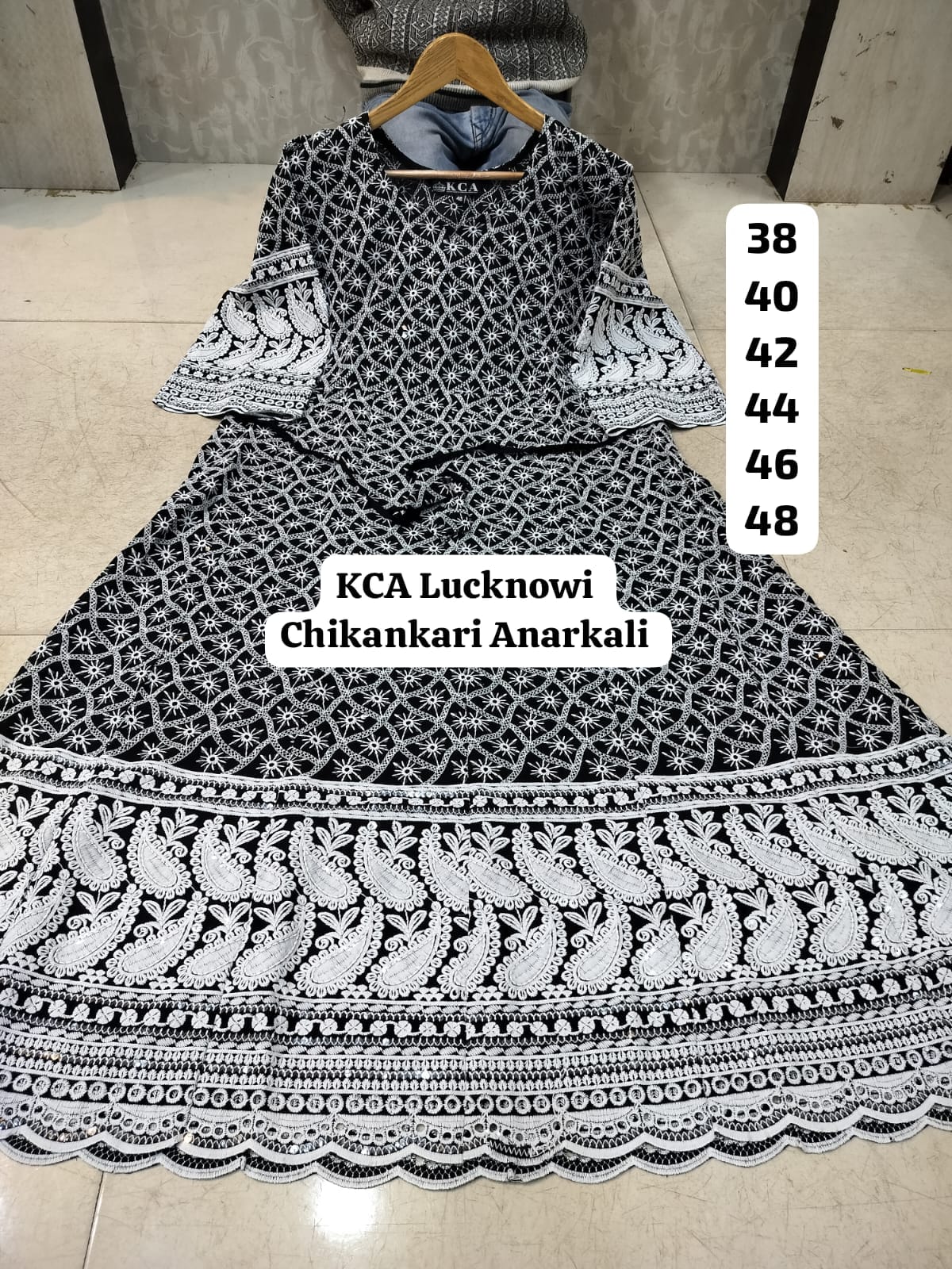 Chikankari anarkali Gown
