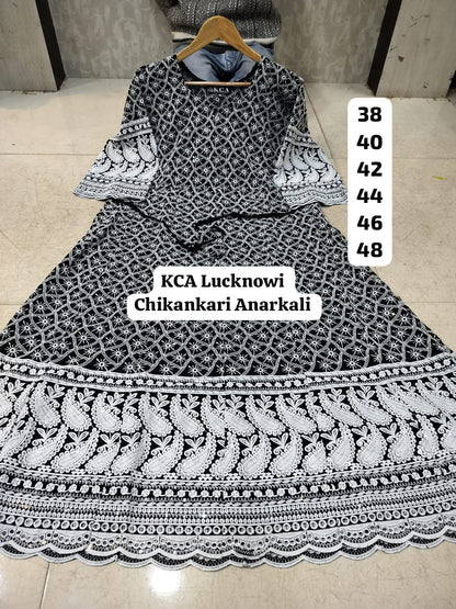 Chikankari anarkali Gown
