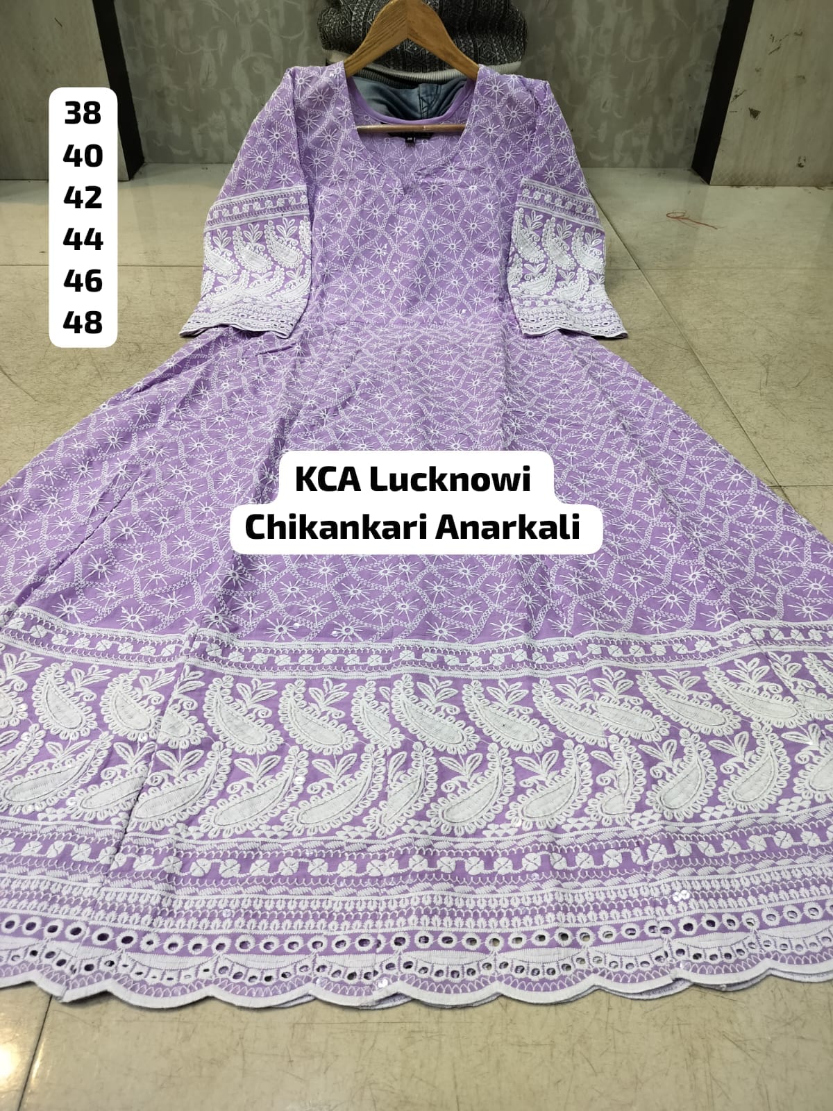 Chikankari anarkali Gown