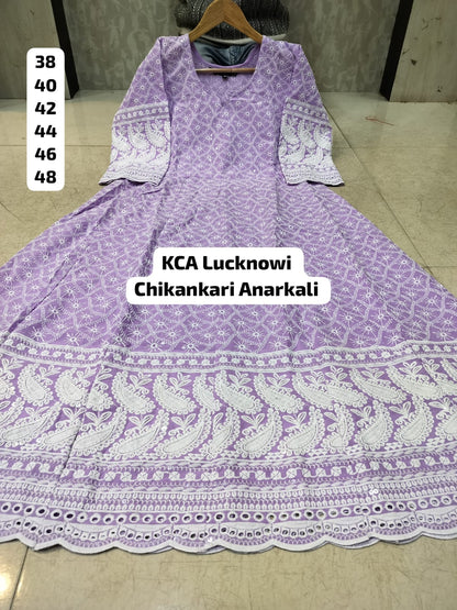 Chikankari anarkali Gown