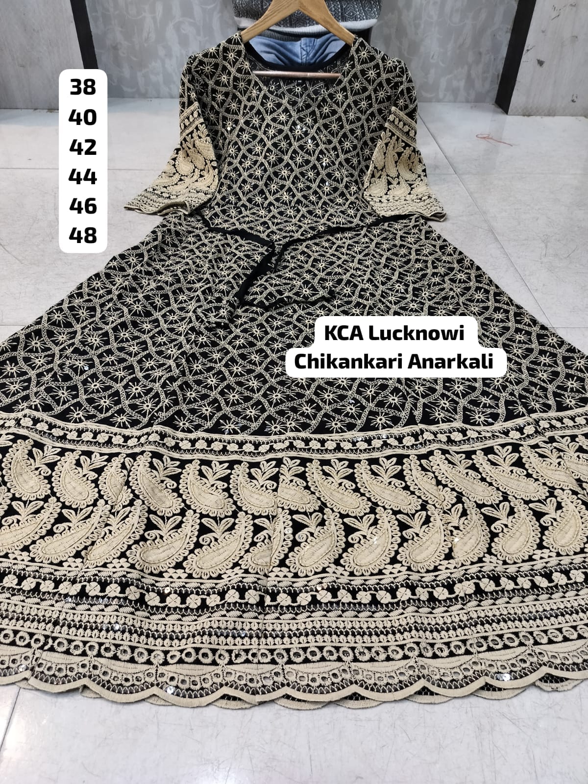 Chikankari anarkali Gown