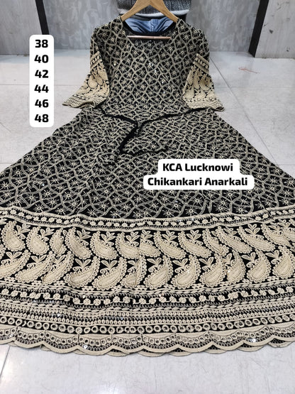 Chikankari anarkali Gown