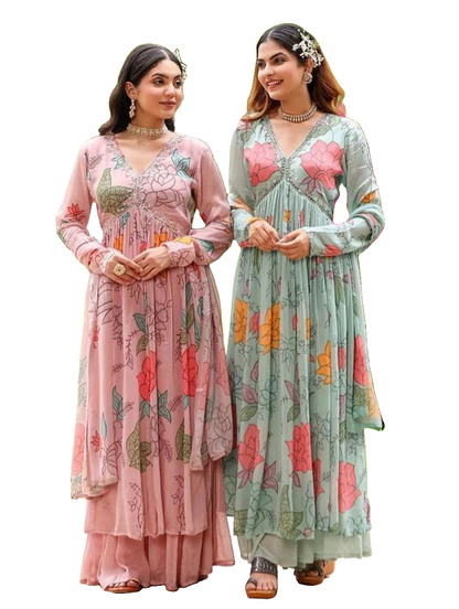 Gown type 3 piece suit