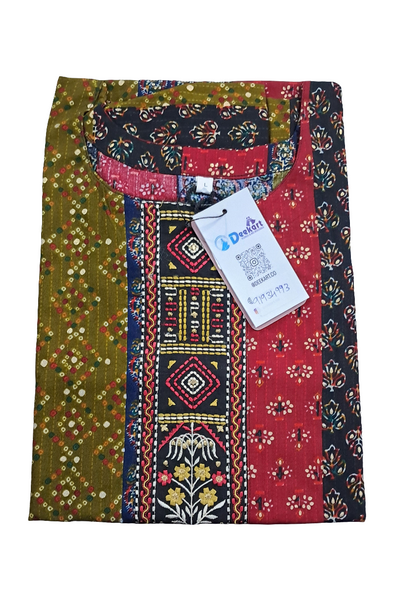 RKUR1- Front neck work kurti