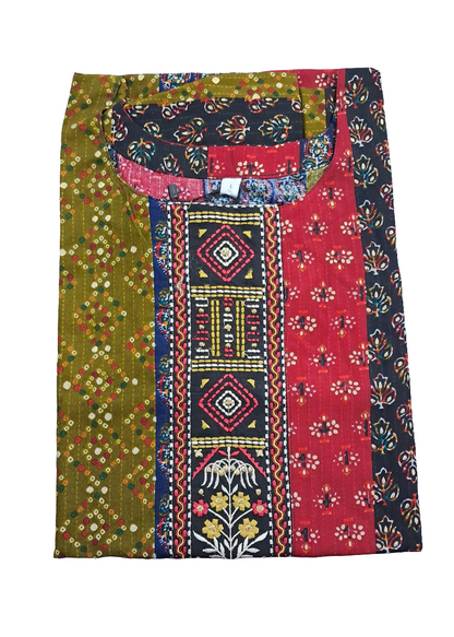 RKUR1- Front neck work kurti