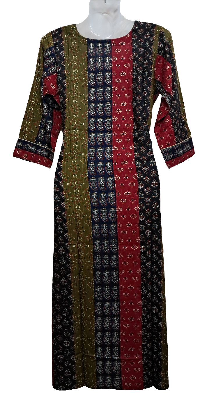 RKUR1- Front neck work kurti